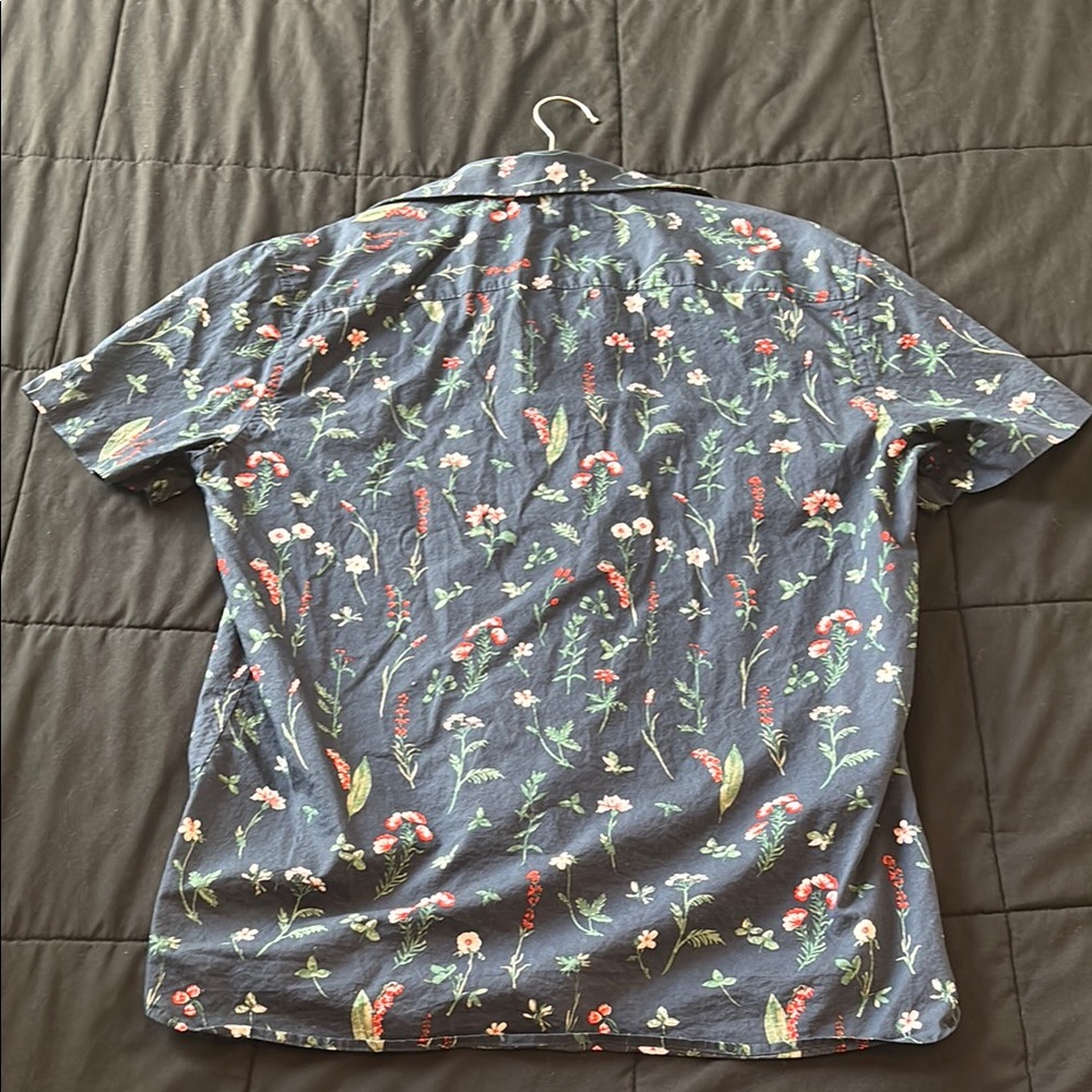 Perry Ellis M Floral Blue Men's Shirt - Picture 8 of 8